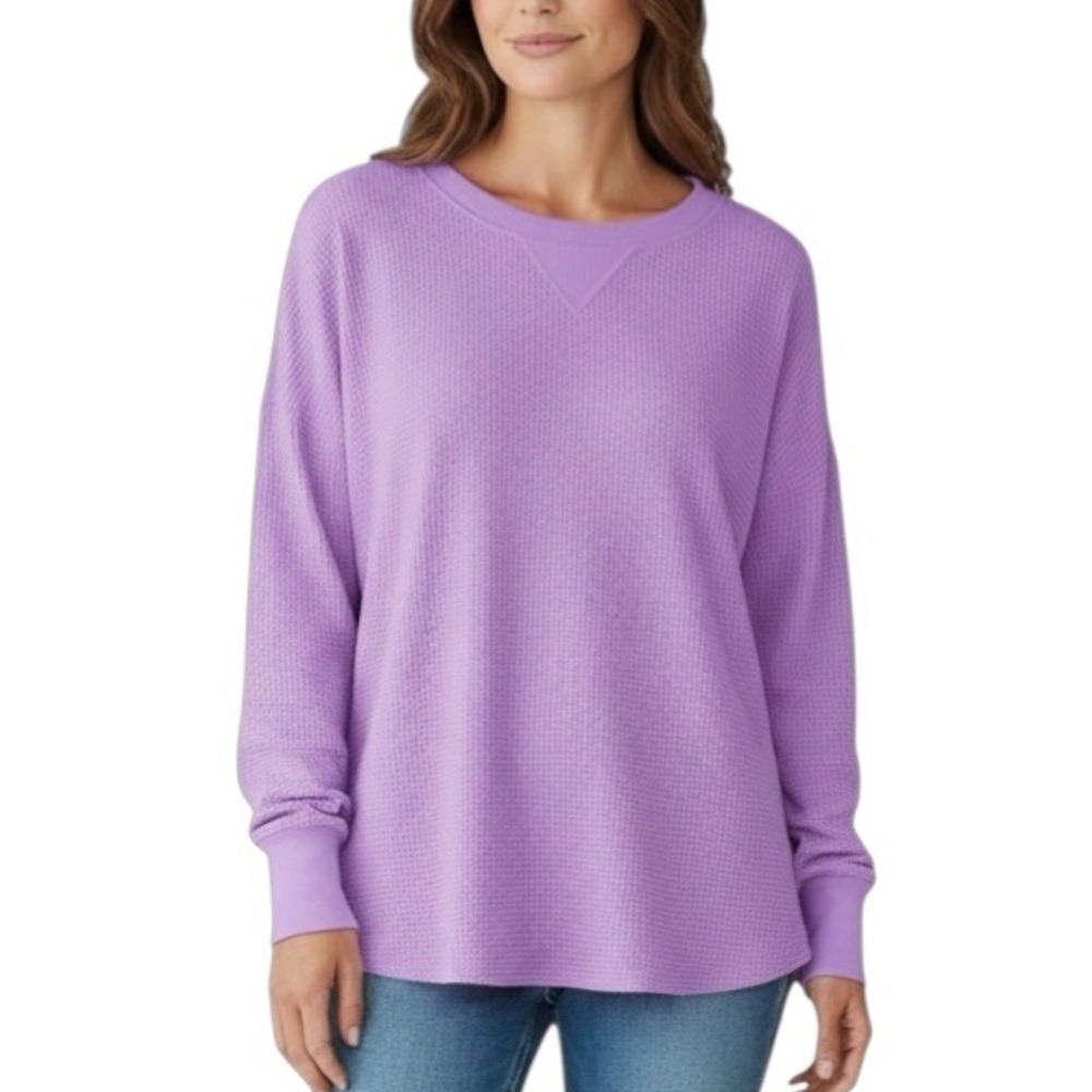 Wild Fable Waffle Knit Crewneck Women M Purple Excellent‎